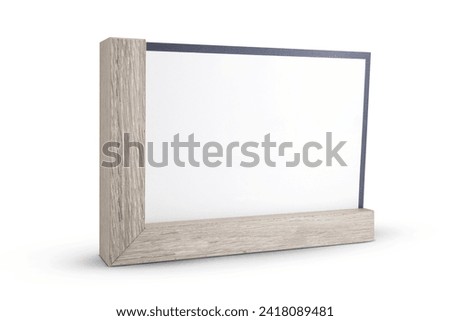 Desk Calendar With Wood Stand isolated on white background
