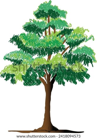 A big tree vector illustration