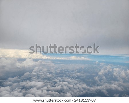 Picture of clouds taken from airplane