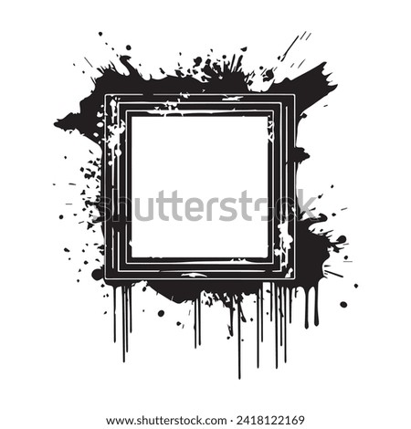 Frame isolated on white background. Vector illustration.