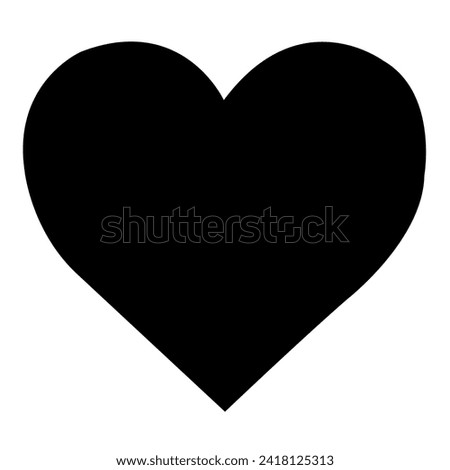 Heart clip art design on plain white transparent isolated background for shirt, hoodie, sweatshirt, apparel, card, tag, mug, icon, poster or badge and Valentines day.