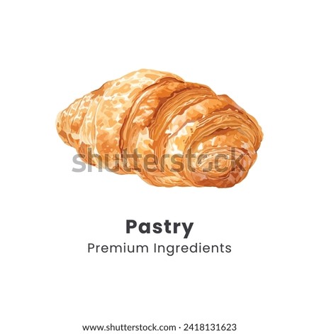 Hand drawn vector illustration of pastry Royalty-Free Stock Photo #2418131623