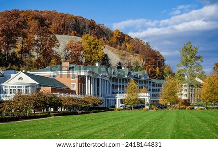 The Award-winning Omni Bedford Springs Resort located in South Pennsylvania's scenic Cumberland Valley in Bedford, PA, USA Royalty-Free Stock Photo #2418144831