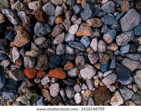 close up of pebbles in various colors