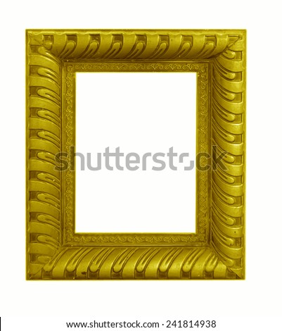 wooden frame for painting or picture on white background with 
