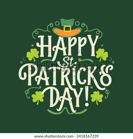St. Patrick's day t-shirt design vector! St. Patrick's day t-shirt design template