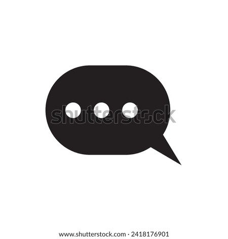 Chat and Speech Bubble Icon on White Background. talk icon chat logo template Vector