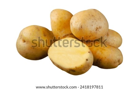 potatoes picture with white background
