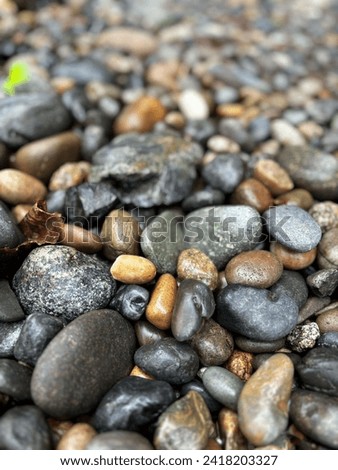 little stones on the beach