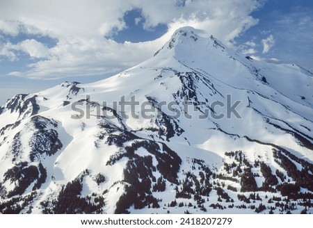 Aerial image of Mount Jefferson, Oregon, USA