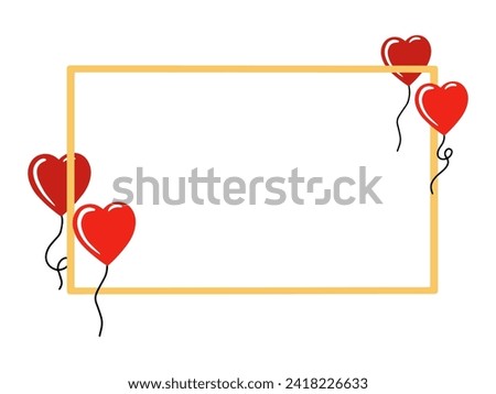 Valentines Day Frame Balloon Background