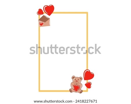 Valentine Day Background with Ornament Frame