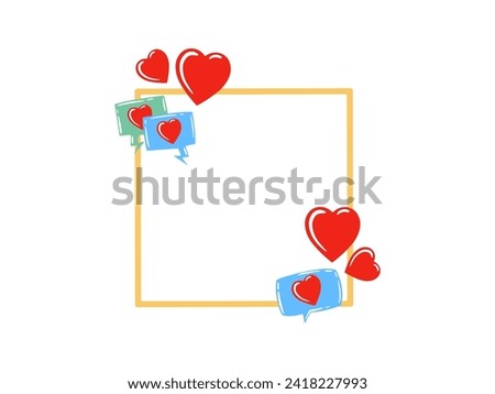 Valentine Heart Frame Background Illustration