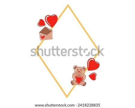 Love Frame Background for Valentine Day