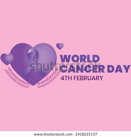 World Cancer day is observed every year on February 4, to raise awareness of cancer and to encourage its prevention, detection, and treatment. Vector illustration