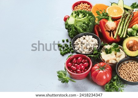 Background Vegan diet food stock photo