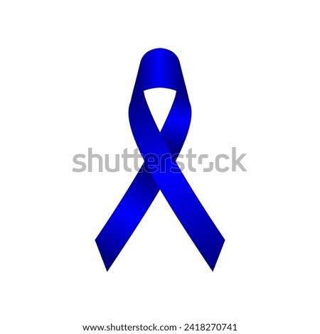 The blue cancer ribbon vector can be used to convey support and raise awareness regarding the specific type of cancer represented by that color.