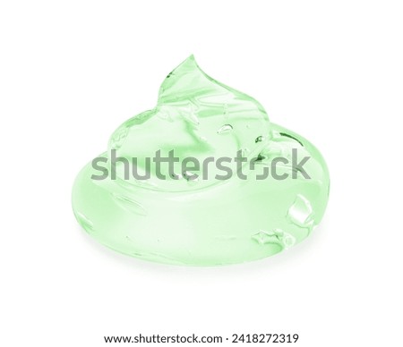 Sample of cosmetic gel isolated on white
