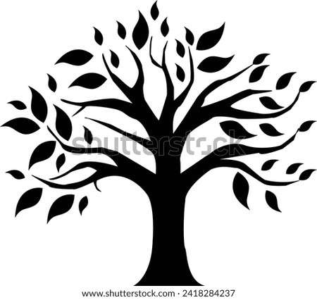 Flower And Tree Vector Stock Photo