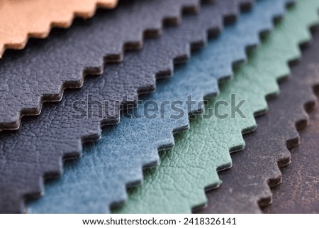 Close-up view, Sample texture guideline of leather high resolution for use in textile, furniture, and home interior industries.