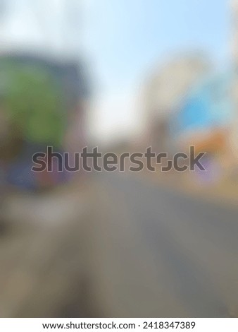 Defocuse street  with blurred background.  
