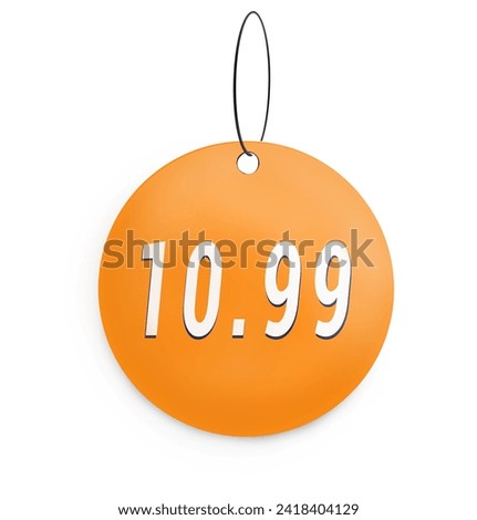 Price Tag displaying value of 10.99. 