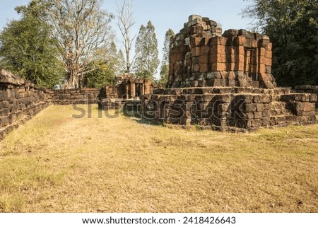 Ku Phon Rakhang Ancient Stone Castle Kaset Wisai District Roi Et Province, Thailand.