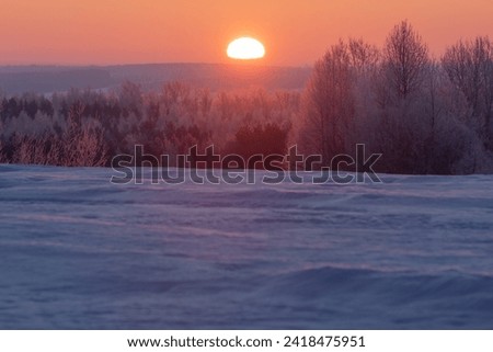 Sunrise on a cold winter morning