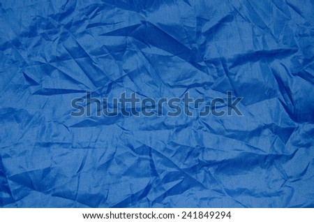 Blue wrinkle nylon sheet texture