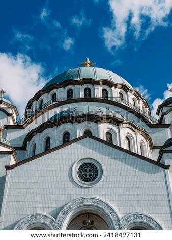 The Church of Saint Sava Cathedral or Hram Svetog Save is a Serbian Orthodox church in Belgrade city in Serbia. High quality photo