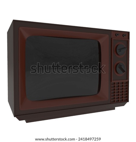 Old Tv isolated on white background. High quality 3d illustration