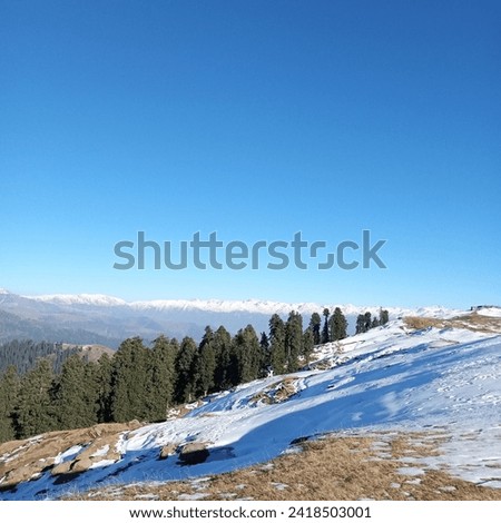 Snowy Mountain 🏔️ , Kashmir, Pakistan, Snow ,Winter , Toli Pir in Winters  Royalty-Free Stock Photo #2418503001