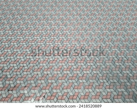 paving floors with 3-dimensional motifs, paving roads with 3D abstract patterns. paving floors with 3-dimensional motifs, paving roads with 3D abstract patterns. colorful floors.