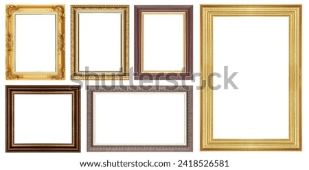 gold Picture Frame  isolated on white background