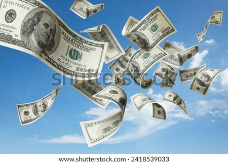 money notes flying Cash, flying money