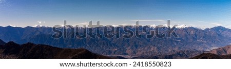 Spectacular view of southern alps mountains from Mt.Ryugatake, Yamanashi 100 Famous Mountains, Yamanashi Prefecture, Japan, Royalty-Free Stock Photo #2418550823