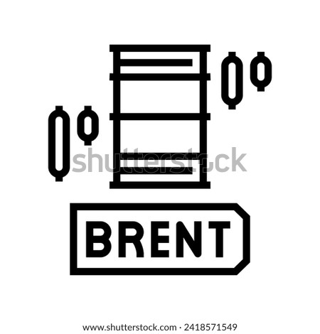 brent crudeoil industry line icon vector. brent crudeoil industry sign. isolated contour symbol black illustration
