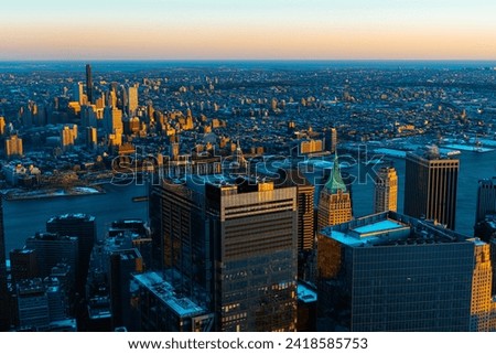 New York City in Blue and Yellow