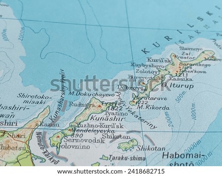 Map of the Southern Kuril Islands , world tourism, travel destination, world trade and economy