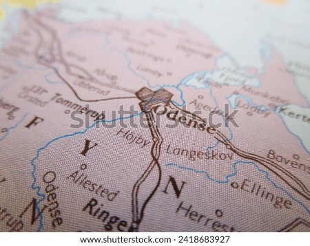 Map of Odense, Denmark, world tourism, world economy, travel destination