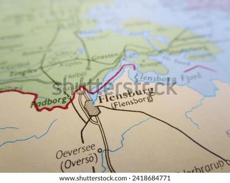 Map of Flensburg, Germany, world tourism, world economy, travel destination