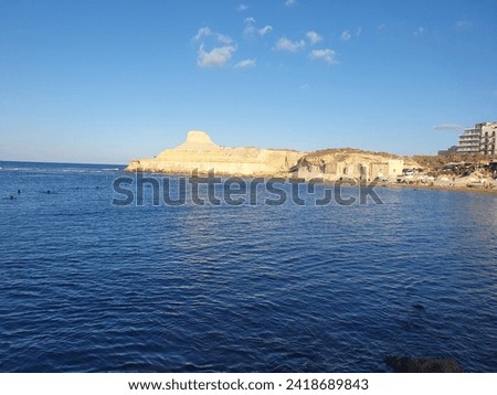Classic picture of Xwejni rock, Malta
