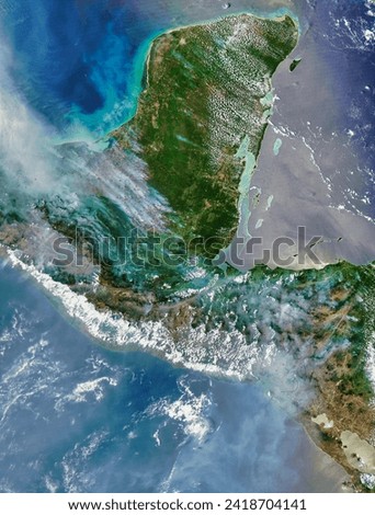 Smoke Billows from Fires in the Yucatan. . Elements of this image furnished by NASA.