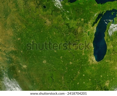 The upper Midwest. The upper Midwest. Elements of this image furnished by NASA.