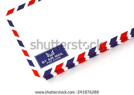air mail envelope isolated background