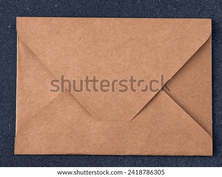 Craft brown envelope. Letter Mail.