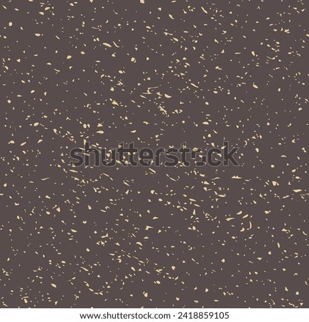Geometric seamless vector brown golden background. Abstract texture. Pattern with ink splashes and dots
