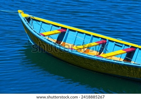 Fishing boat at Southern Chile, Queule, Chile, South America
