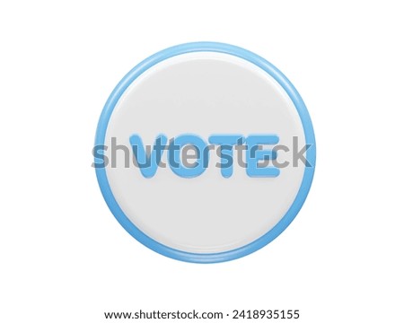 Vote icon illustration 3d rendering Royalty-Free Stock Photo #2418935155
