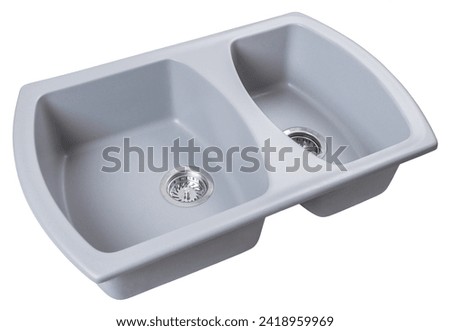 blue stone kitchen sink isolated